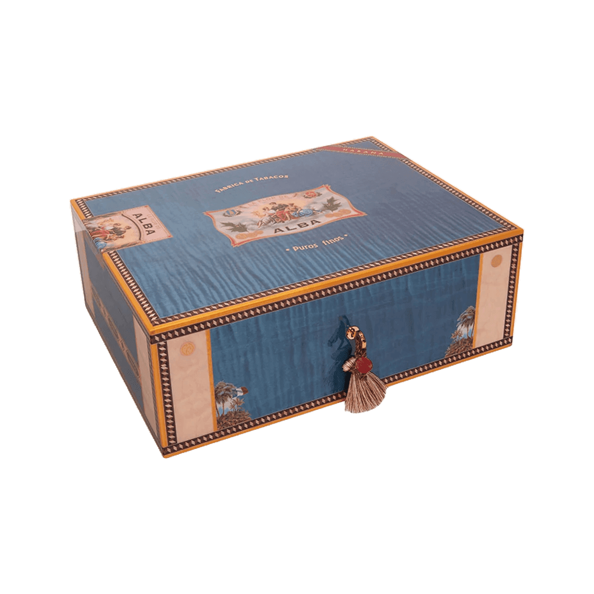 Elie Bleu Humidor "Flor de Alba" 200 cigars Blue Sycamore