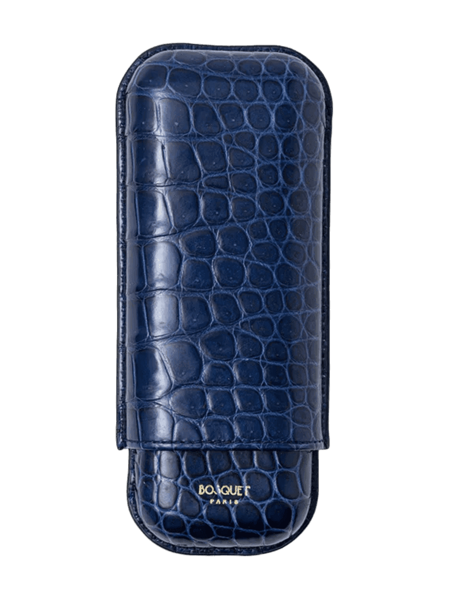 Bosquet TL2 Cigars Genuine Crocodile Skin Navy Blue