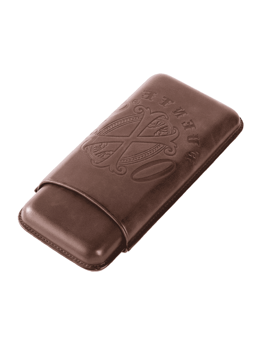 The Opus X Society Leather 3 Cigars Case Brown