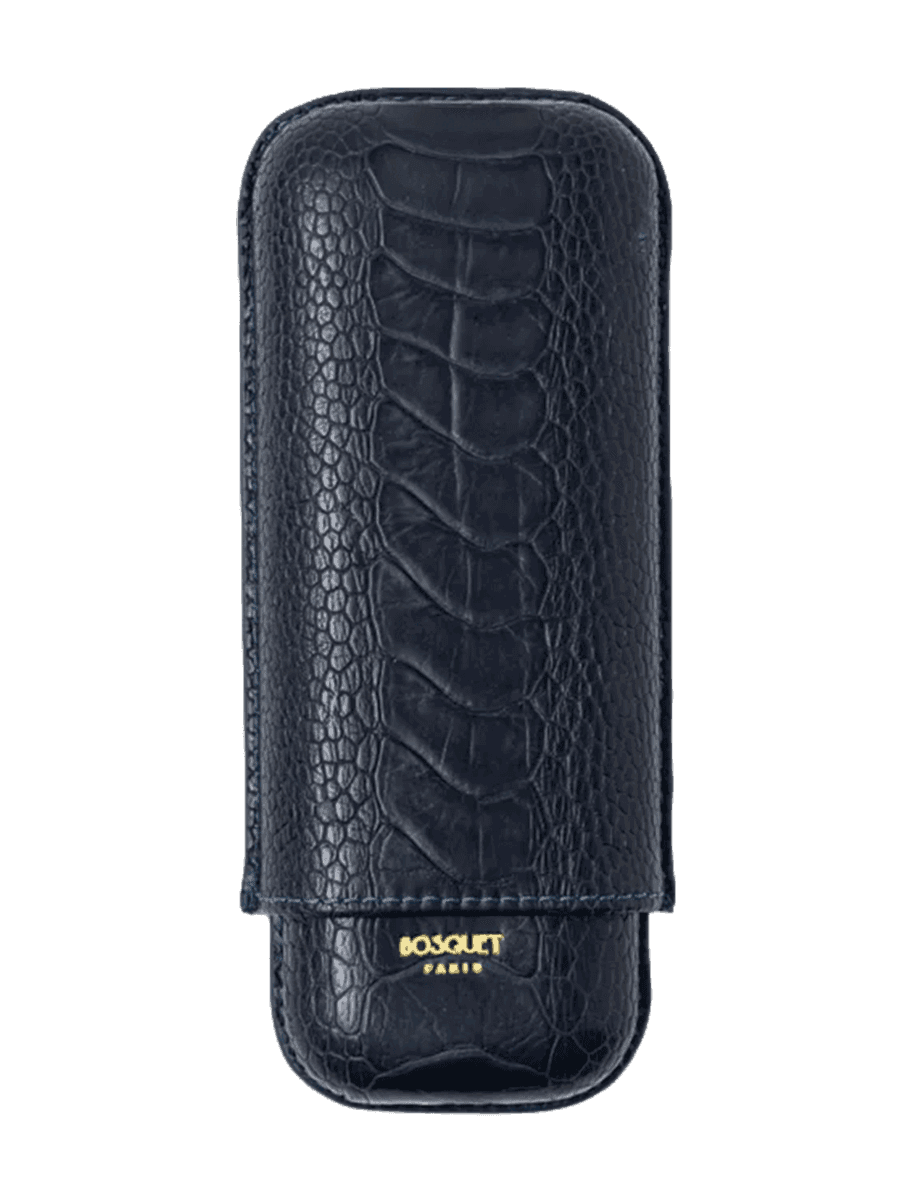 Bosquet TL2 Cigars Genuine Ostrich Skin Navy Blue