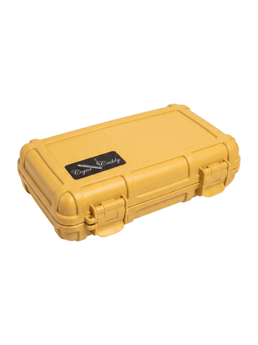 Cigar Caddy 5-cigar travel case, desert tan, 8.8 x 5.2 x 2 in (224 x 132 EACH 8.88 x 51 mm