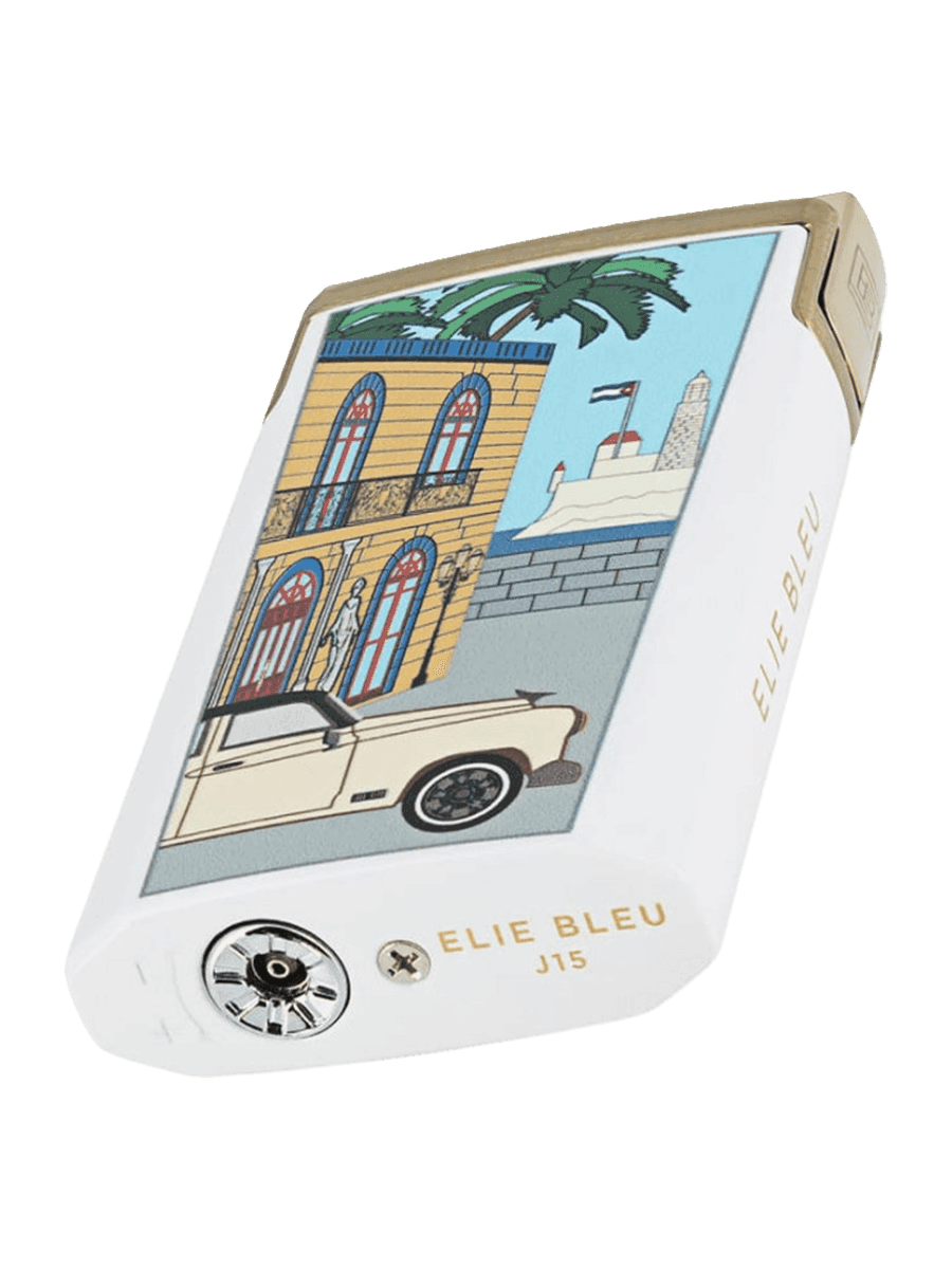 Elie Bleu Pocket Lighter "J15" Casa Cubana Gold