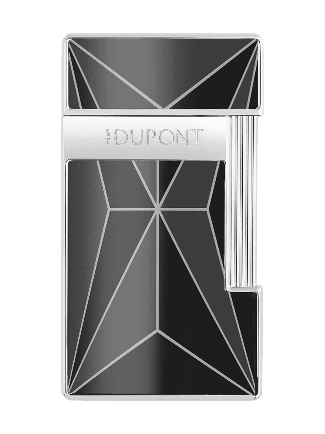 S.T. Dupont Lighter Slimmy "Fire X" Lacquered Black