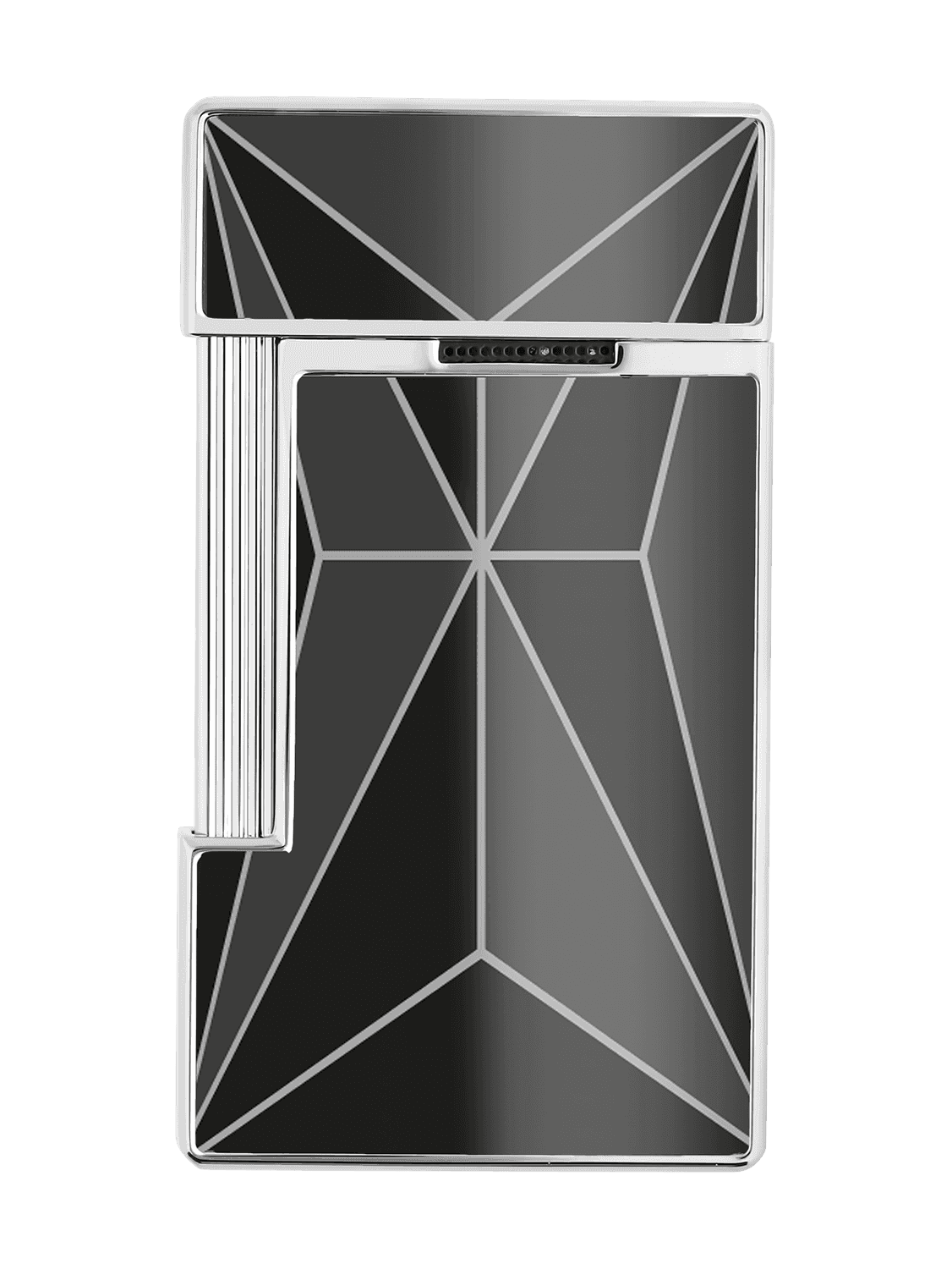 S.T. Dupont Lighter Slimmy "Fire X" Lacquered Black