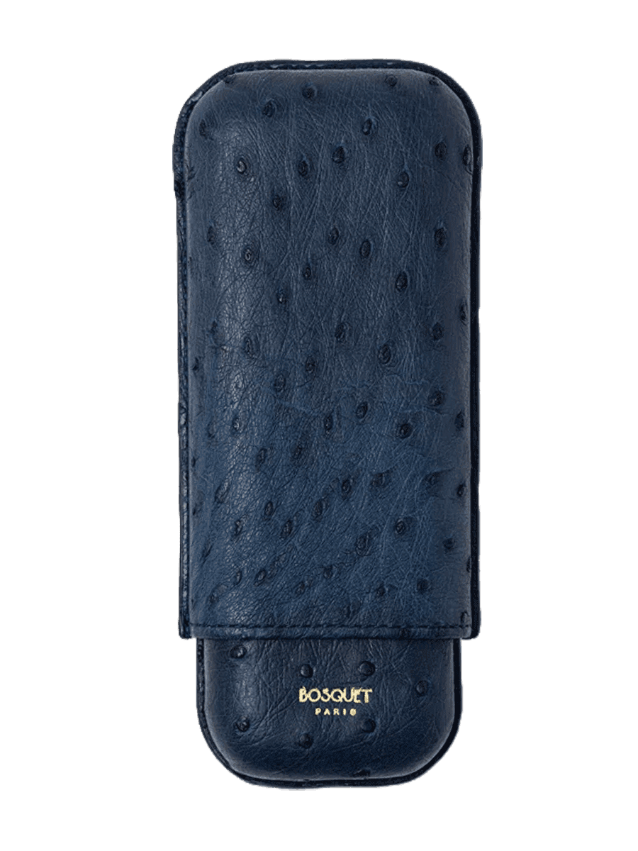 Bosquet 2 Cigars Genuine Ostrich Skin