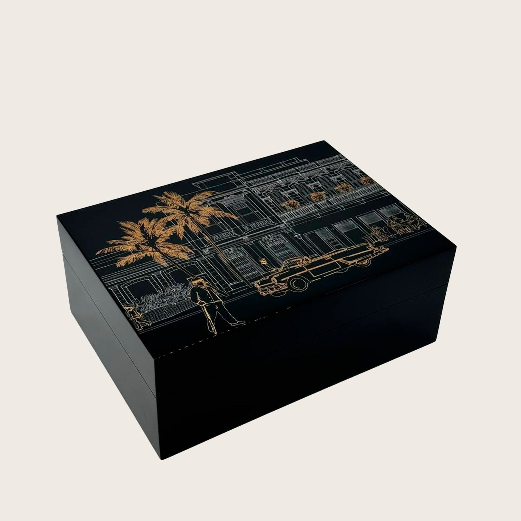 Gentili Humidor SV 50 Cuban GLD WHT BLK product image