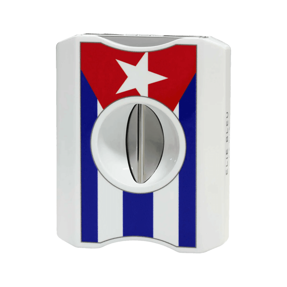 Elie Bleu Cigar Cutter V Cut "Cuban Flag" product image
