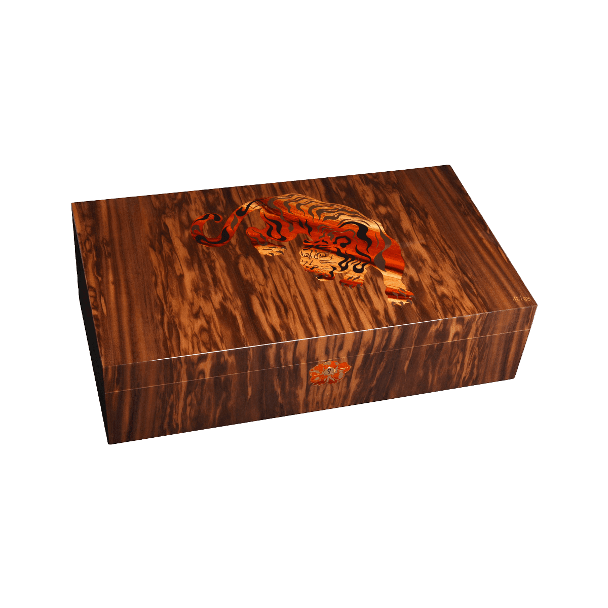 Elie Bleu Humidor "Tiger" Flamed Walnut 250 cigars product image