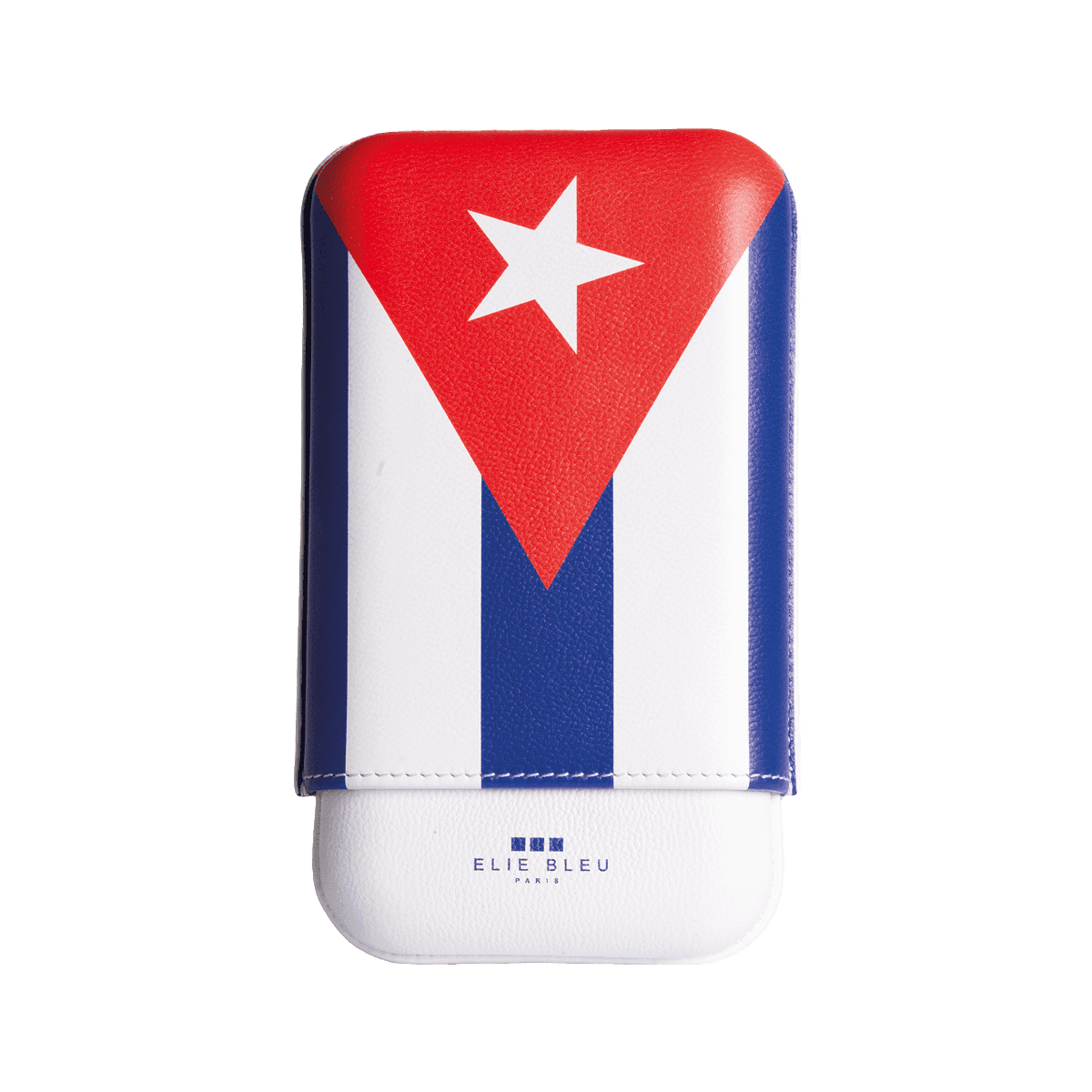 "Cuban Flag" leather case for 3 cigars (ring 27 mm) product image