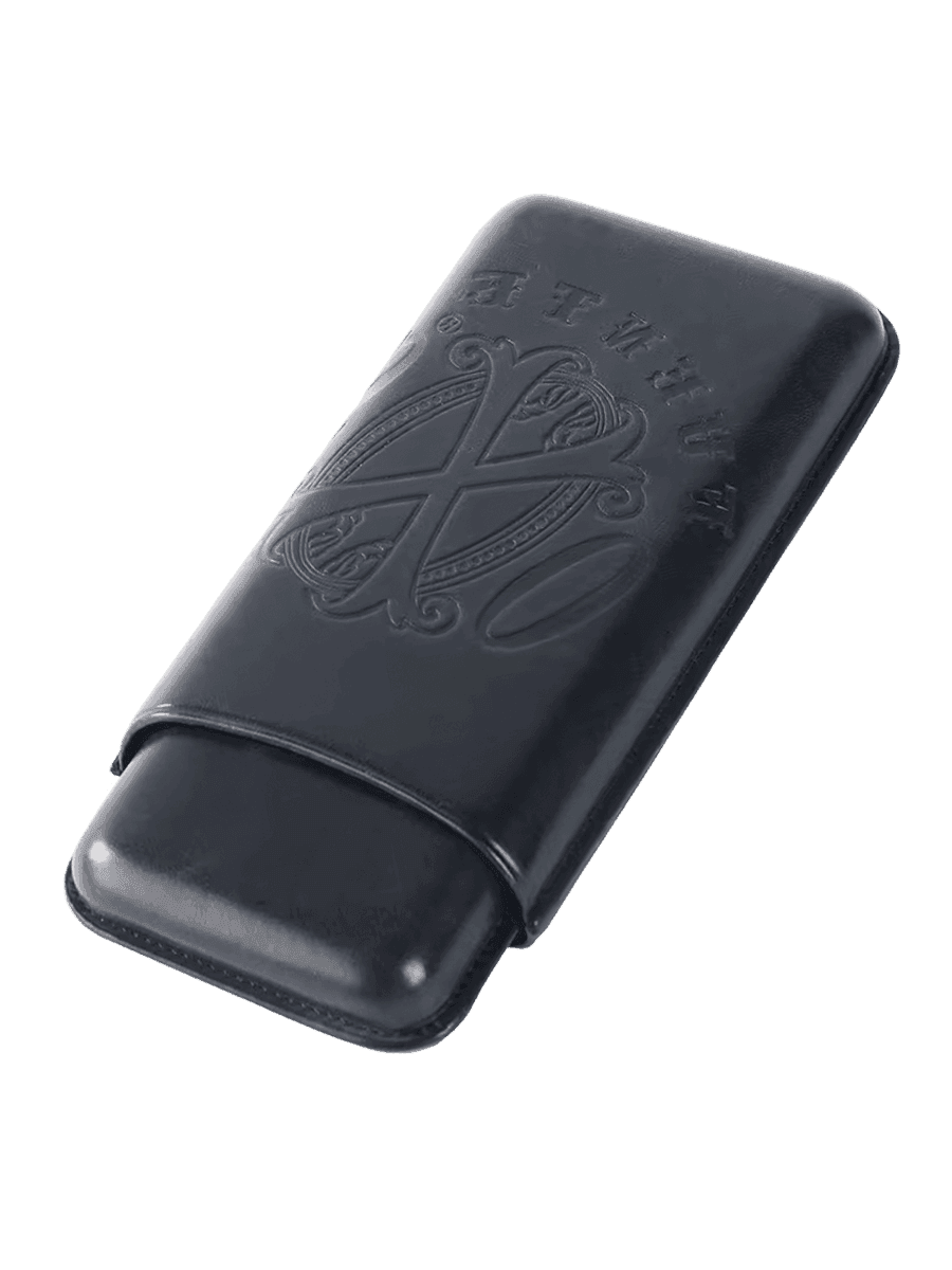 The Opus X Society Leather 3 Cigars Case Dark Blue product image