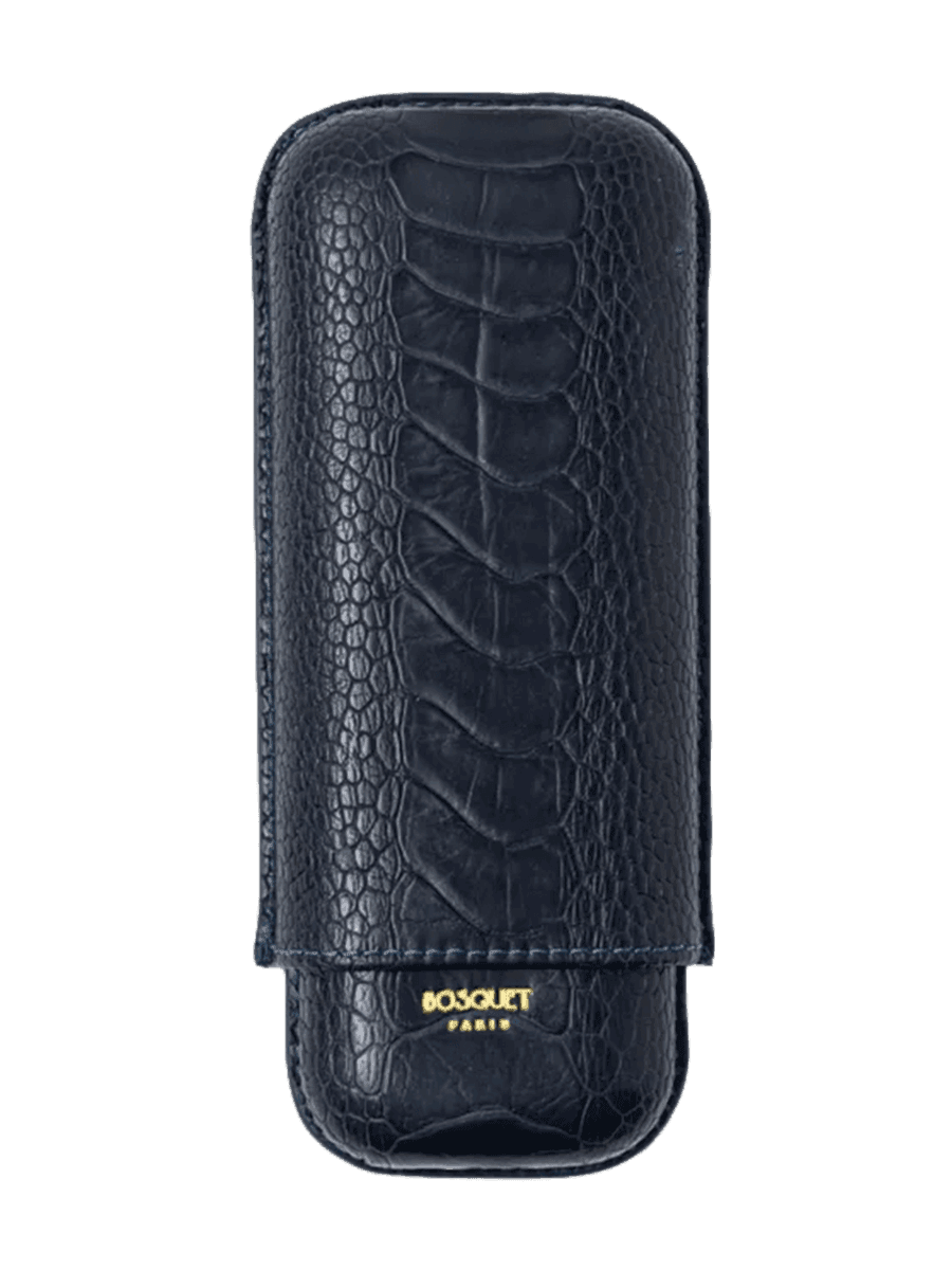 Bosquet TL2 Cigars Genuine Ostrich Skin Navy Blue product image