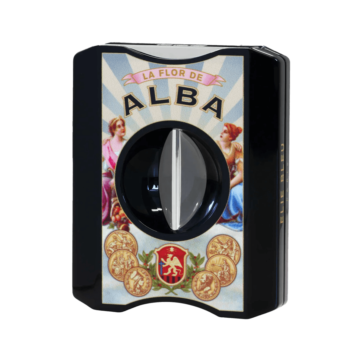 Elie Bleu Cigar Cutter V Cut "Flor De Alba" Black product image
