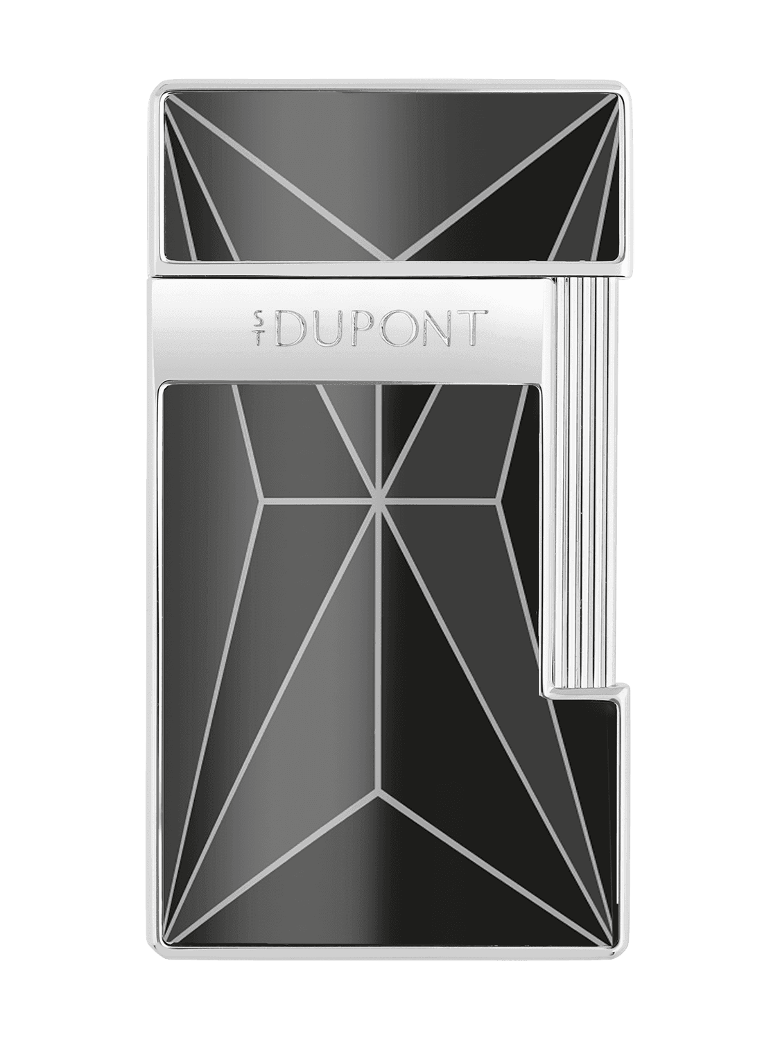 S.T. Dupont Lighter Slimmy "Fire X" Lacquered Black product image