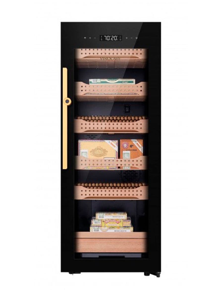 Afidano 1200 Count Cigar Humidor Cabinet Exterior in Steel