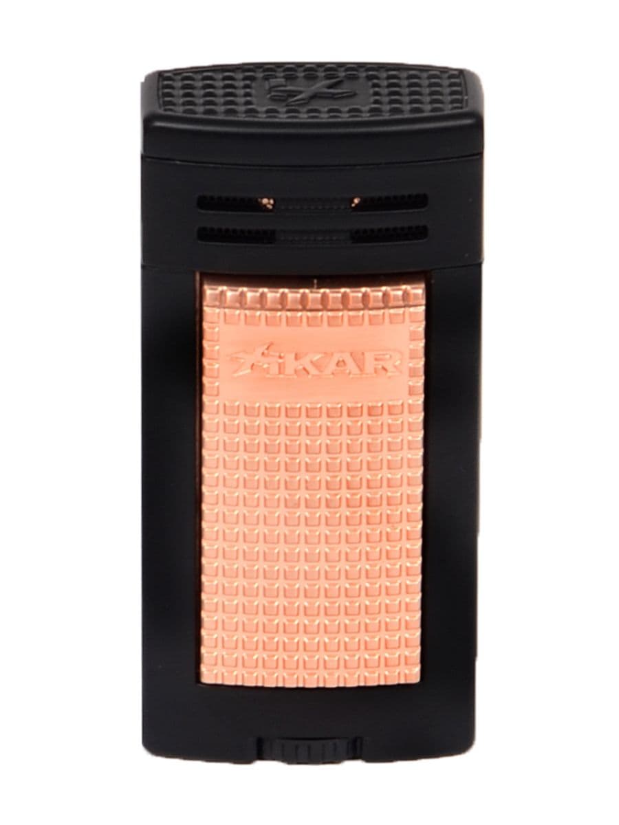 XIKAR Ion Double Jet Lighter, Black and Rose